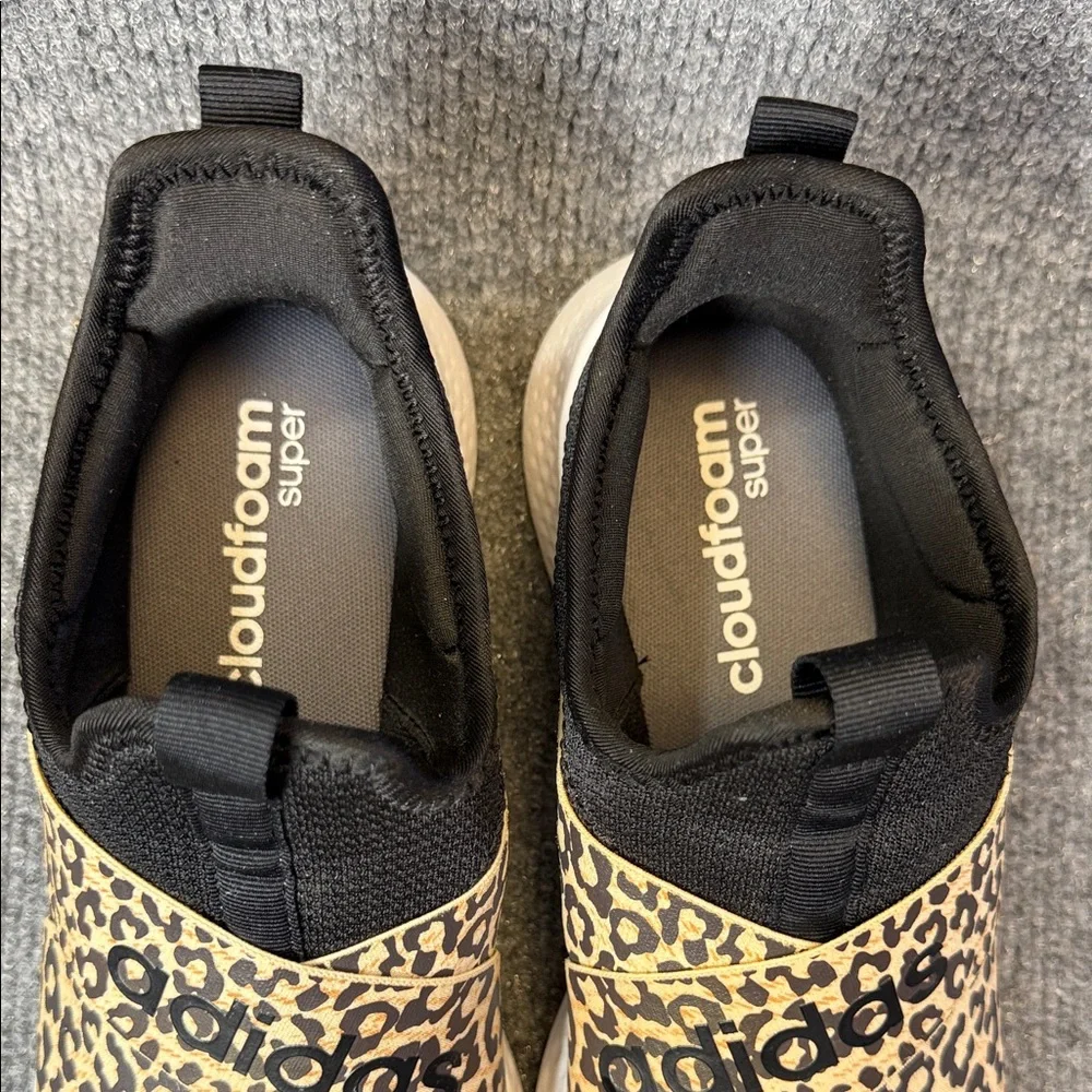 Adidas Puremotion Adapt Black and Leopard Slip-On Shoes Size 8.5 - Picture 10 of 13